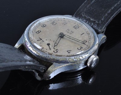 Lot 244 - A WW II Festa German Kriegsmarine wristwatch,...