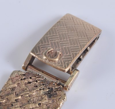 Lot 2618 - A lady's vintage Omega 9ct gold cased bracelet...