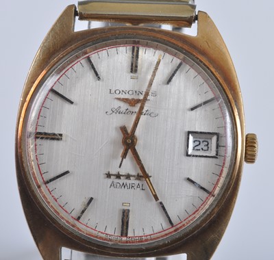 Lot 2643 - A Longines gent's 9ct gold automatic Admiral...