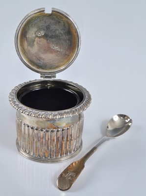 Lot 1074 - A George IV silver mustard pot, of half reeded...