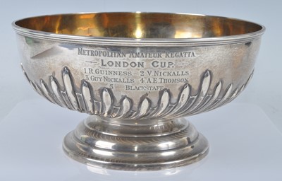 Lot 1094 - A late Victorian silver trophy bowl, of...