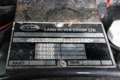Lot 1483 - A 2001 Land Rover Defender 90 Td5 2495cc...