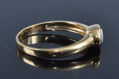 Lot 2681 - A yellow metal opal dress ring, as an illusion...