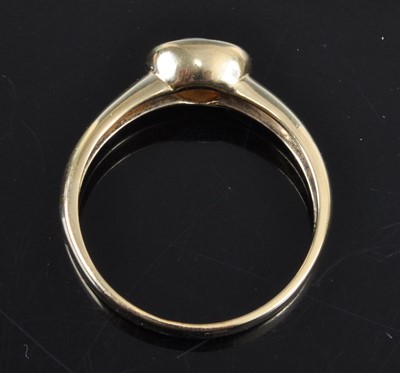 Lot 2681 - A yellow metal opal dress ring, as an illusion...