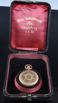 Lot 2692 - A continental lady's 14ct gold full hunter...