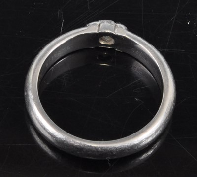 Lot 2683 - A Tiffany & Co platinum diamond solitaire ring,...