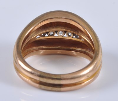 Lot 2684 - A French 18ct gold diamond five stone ring,...