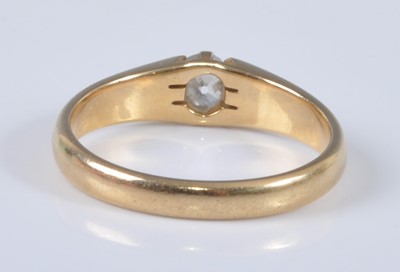Lot 2689 - An 18ct gold diamond solitaire ring, the oval...