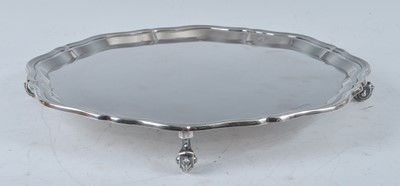 Lot 1114 - A mid-20th century silver salver, having...