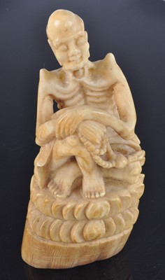 Lot 367 - A late 19th century Indian ivory figure,...