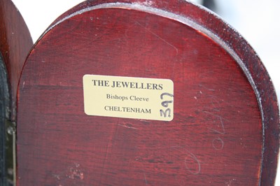 Lot 14 - An Edwardian mahogany and chequer strung cased...