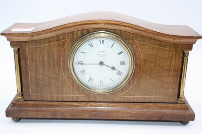 Lot 15 - An early 20th century oak cased mantel clock,...