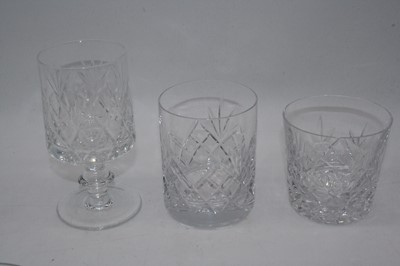 Lot 25 - A small collection of cut glass ware to...