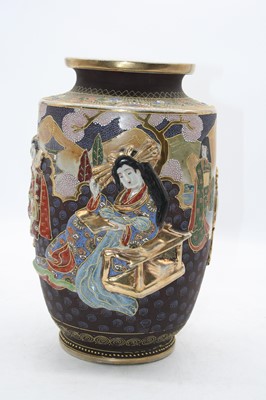 Lot 30 - A Japanese Taisho period vase, relief...