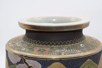 Lot 30 - A Japanese Taisho period vase, relief...