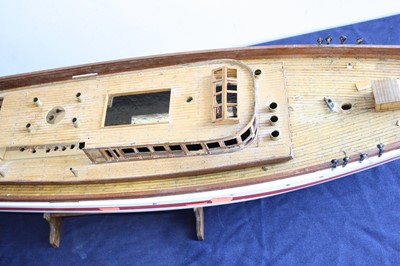 Lot 68 - A part kit-built model of a cruiser, length...