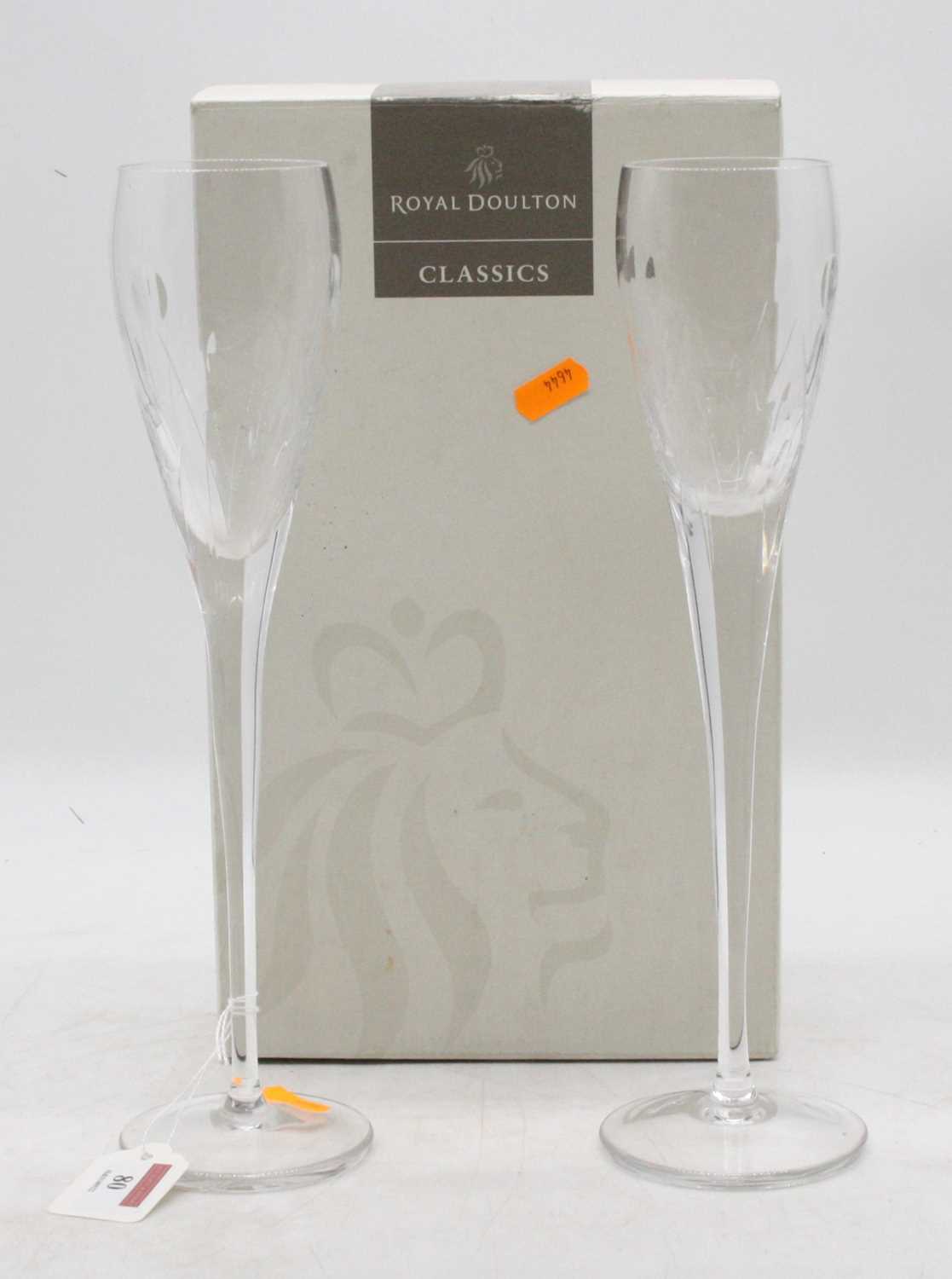 Lot 80 - A pair of Royal Doulton Classics lead crystal...