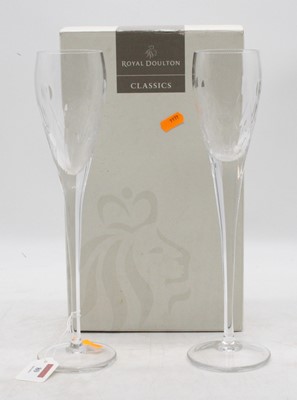 Lot 80 - A pair of Royal Doulton Classics lead crystal...
