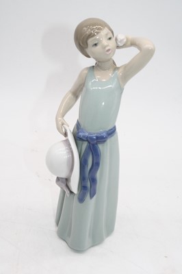 Lot 186 - A Lladro porcelain figure of a young girl, h.24cm