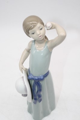 Lot 186 - A Lladro porcelain figure of a young girl, h.24cm