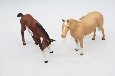 Lot 190 - A collection of five Beswick models of horses,...