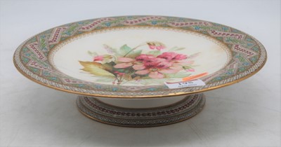 Lot 195 - A Royal Worcester porcelain comport, enamel...