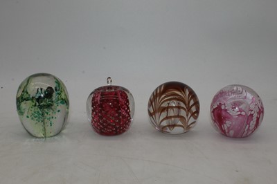 Lot 202 - A collection of various glass paperweights (11)