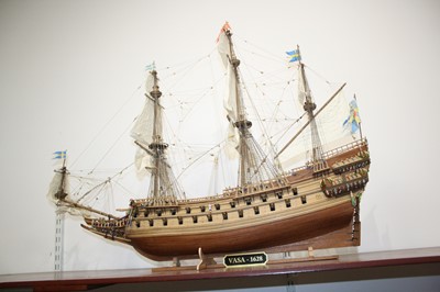 Lot 156 - A handbuilt model of a 17th century galleon,...