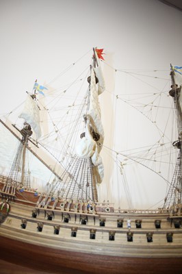 Lot 156 - A handbuilt model of a 17th century galleon,...