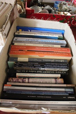Lot 159 - Three boxes of miscellaneous books and auction...