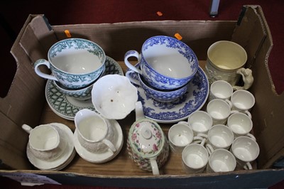 Lot 160 - A box of miscellaneous china to include Spode...