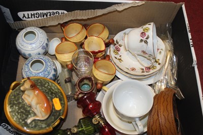 Lot 163 - Three boxes of miscellaneous items to include...