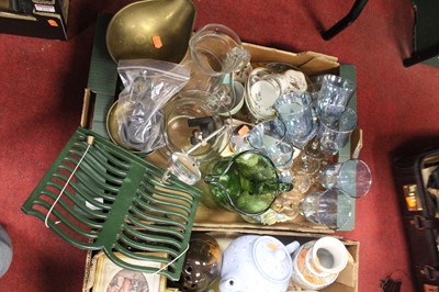 Lot 172 - Two boxes of miscellaneous items to include an...