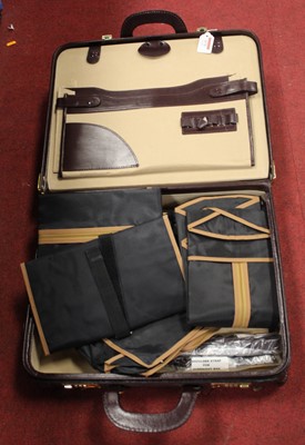 Lot 173 - A modern leather gents travel case with...