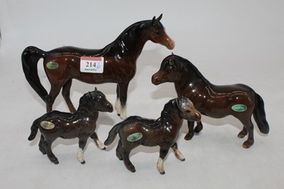 Lot 214 - A Beswick model of a horse, height 16cm,...