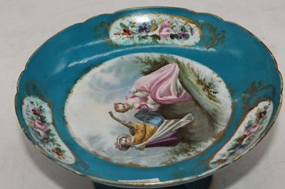 Lot 217 - A 19th century continental porcelain comport,...