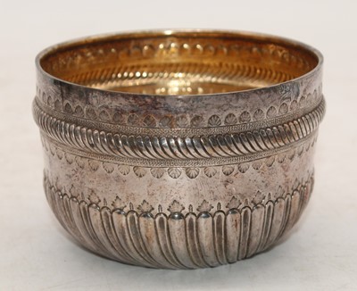 Lot 256 - A Victorian silver sugar bowl of half...