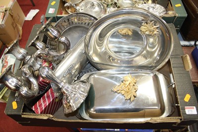 Lot 272 - A box of silver plated wares, to include a...