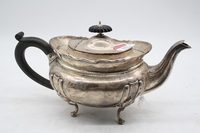 Lot 262 - A matched Victorian silver three-piece tea...