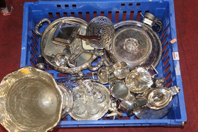 Lot 281 - A box of silver plated wares, to include...