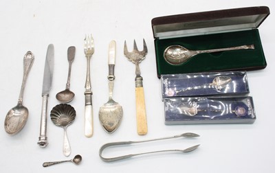Lot 296 - A Victorian silver spoon, together with...