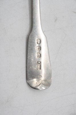 Lot 289 - A set of six George III silver teaspoons,...