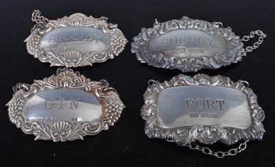 Lot 306 - A pair of Victorian style silver and embossed...