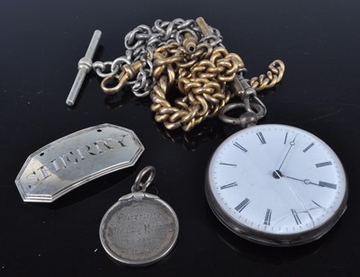 Lot 312 - A circa 1830 silver decanter collar, annotated...