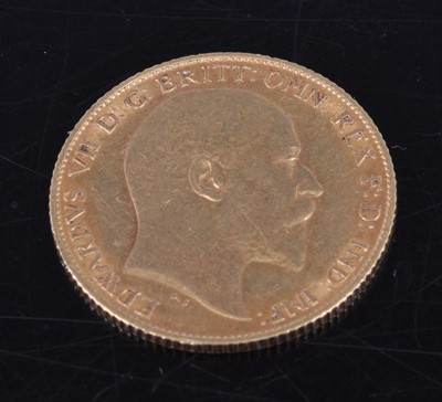 Lot 351 - An Edwardian gold half sovereign, 1905