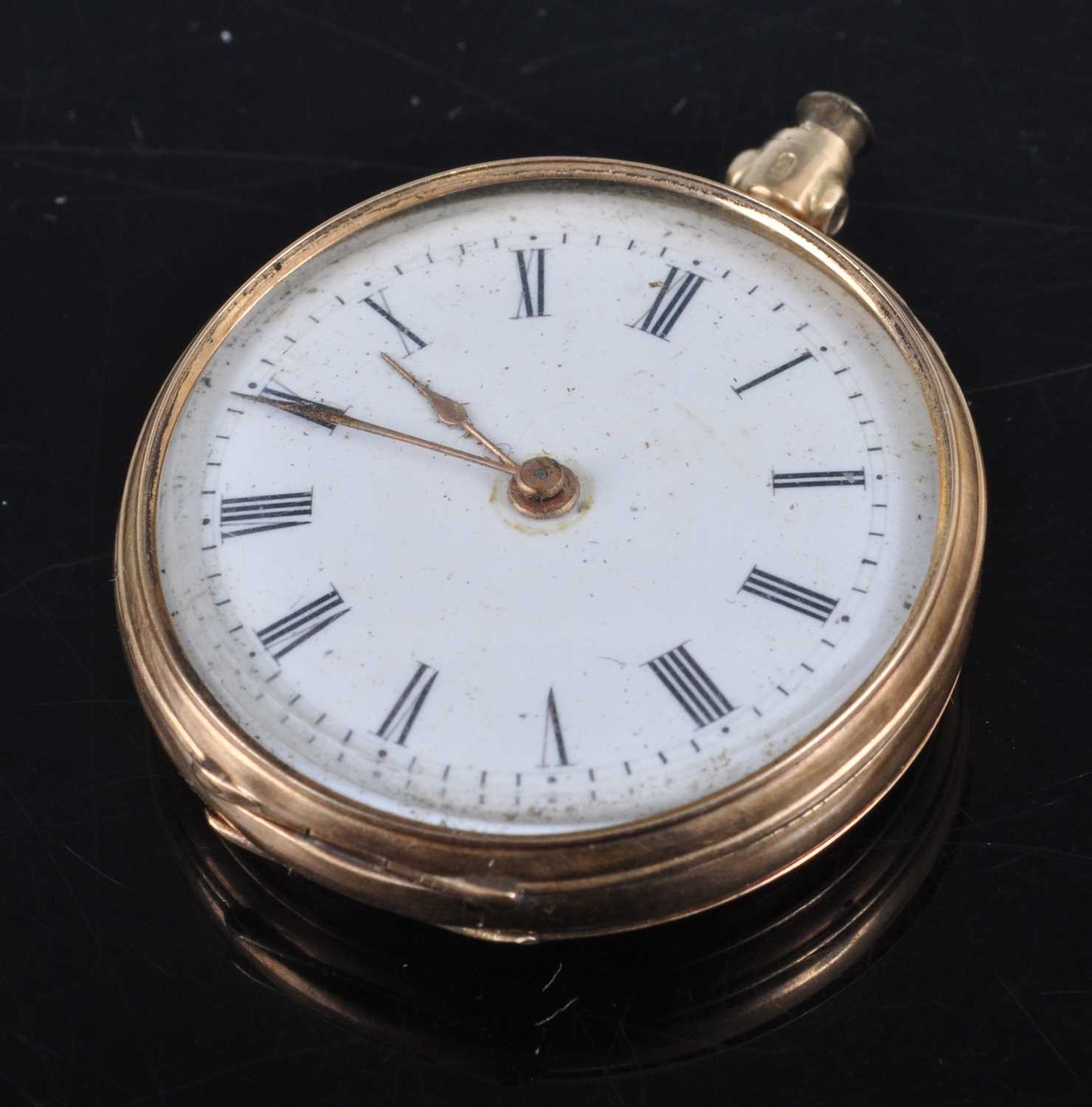 Lot 356 - A continental 14ct gold cased lady's pocket...