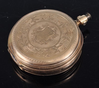Lot 356 - A continental 14ct gold cased lady's pocket...