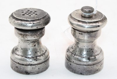 Lot 258 - A pair of silver plated cruets, being pepper...