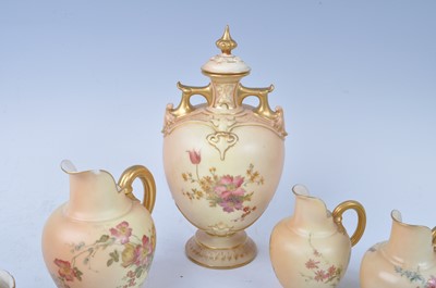 Lot 1032 - A collection of Royal Worcester blush ivory...