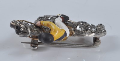 Lot 1133 - A yellow and white metal horse and jockey...